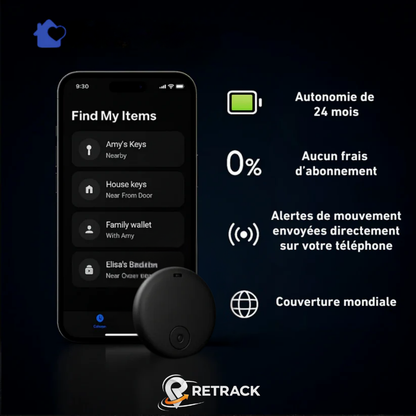 RX40 Sentinel™ - Traceur GPS Sans Abonnement, Compatible (Android/Apple)