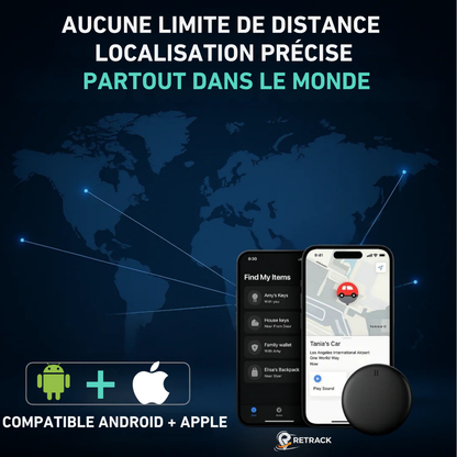 RX40 Sentinel™ - Traceur GPS Sans Abonnement, Compatible (Android/Apple)