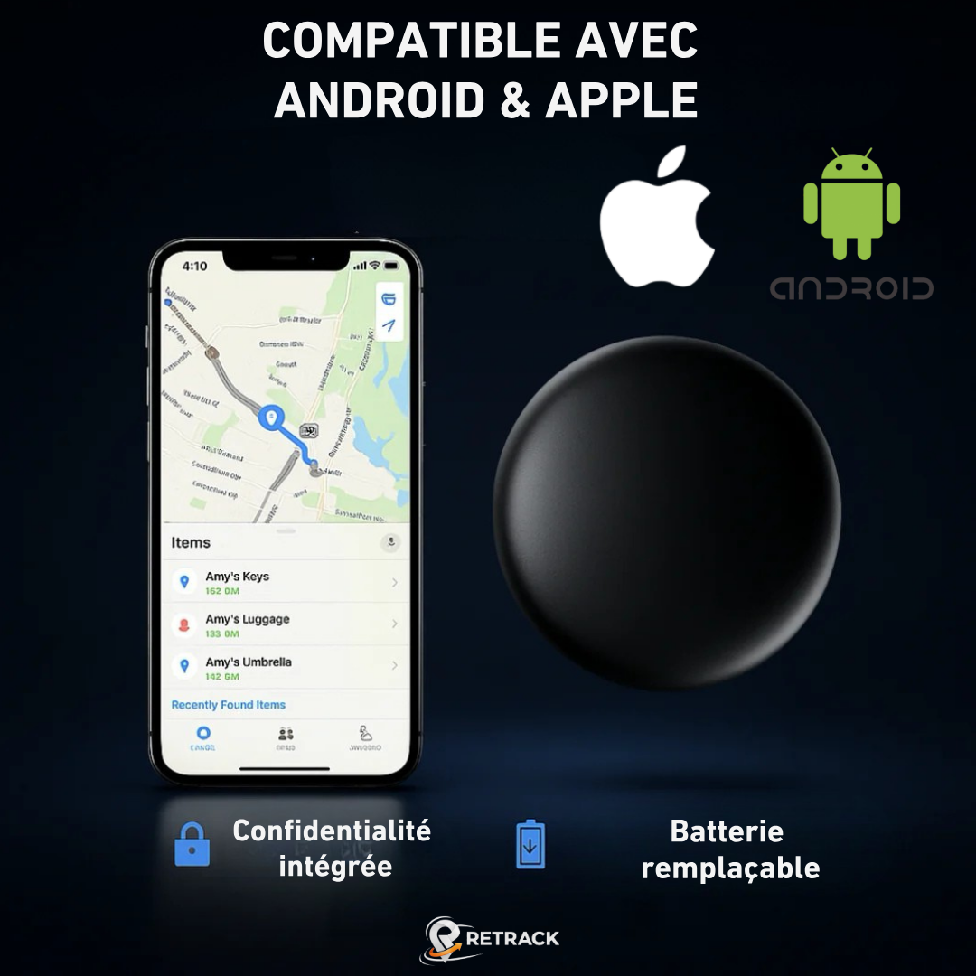 RX40 Sentinel™ - Traceur GPS Sans Abonnement, Compatible (Android/Apple)