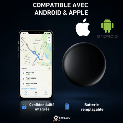 RX40 Sentinel™ - Traceur GPS Sans Abonnement, Compatible (Android/Apple)